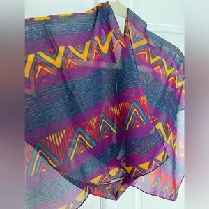 Colorful Geometric Patterned Scarf